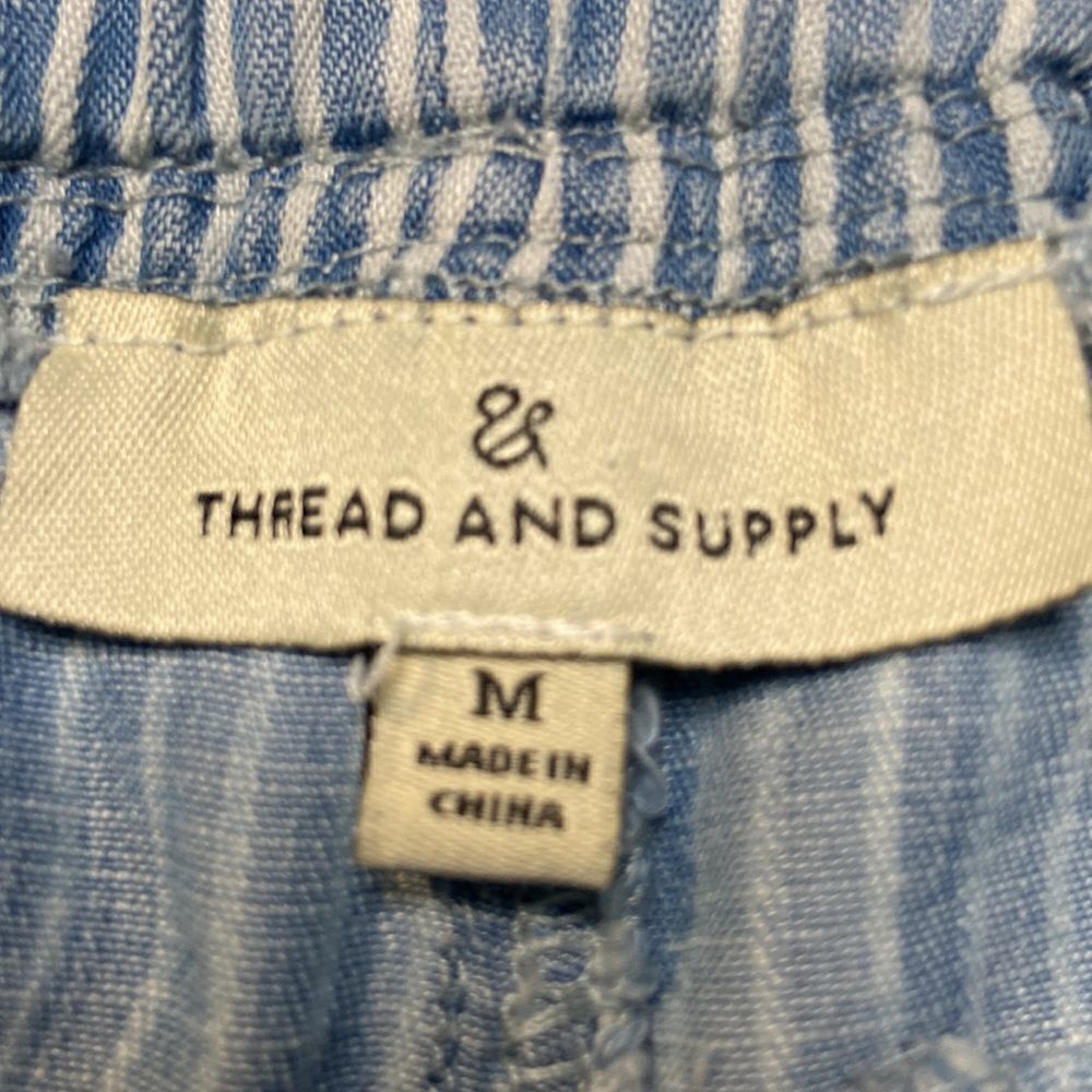 THREAD AND SUPPLY Fake Denim Shorts - Picture 2 of 4